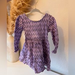 Tie Back Checkered Dress